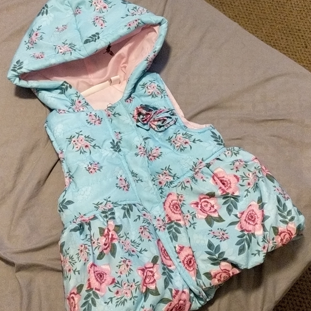 Floral puffer vest